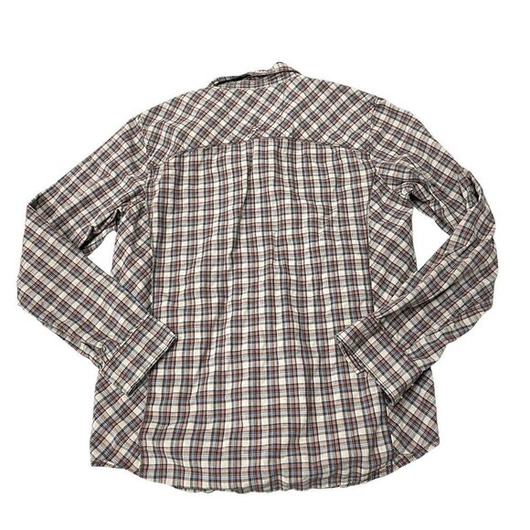 Prana Archer Pearl Snap Button Down Plaid Shirt Size Large - Picture 2 of 5